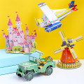 Baby 3D Puzzle Cartoon Castle Garden Tank Boys Girls 3D Puzzle Jigsaw Educational Mixcolor Toys
