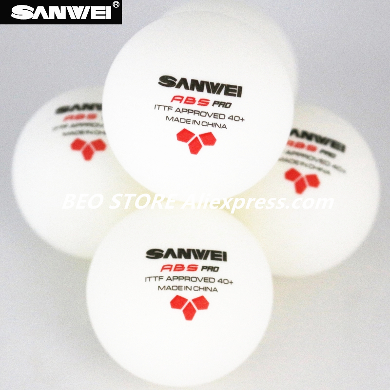 30/60 balls SANWEI Table Tennis Ball 3-star ABS 40+ PRO seamed New material plastic poly ITTF Approved ping pong tenis de mesa