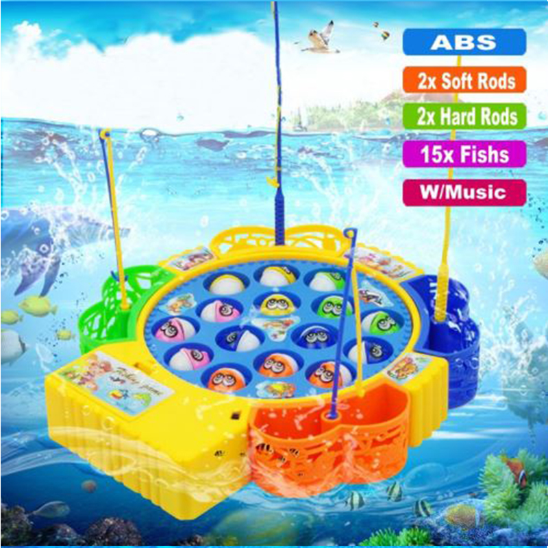 Baby Educational Toys Fish musical Magnetic Fishing Toy Set Fish Game Educational Fishing Toy Child Birthday/Christmas Gift