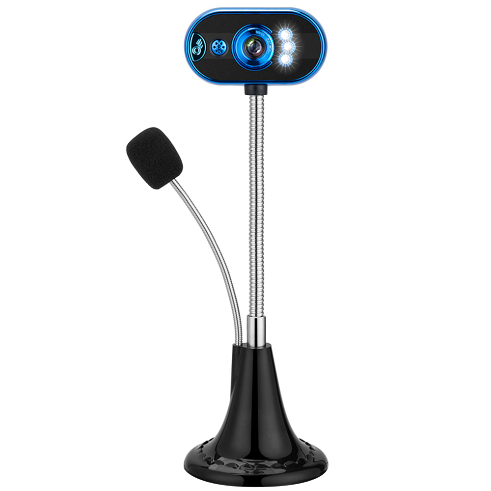 flexible usb webcam hd 480 pc camera on computer camera with Built in Microphone LED Lights Webcams focus web cam camera For PC