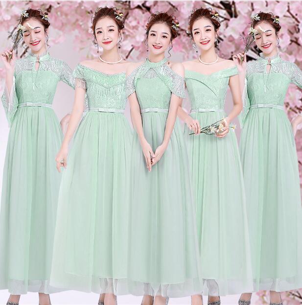 Sweet Memory Half Sleeve Mint Green Bridesmaid Dress Bride Guests Wedding Plus Size Bridesmaid Dresses Size 2 to Size 16 SB1967