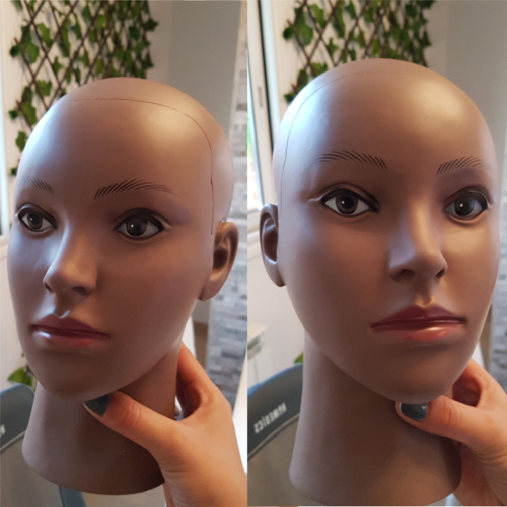 Bald Mannequin Head Stand Soft PC Really 3D eyes manikin head Wig holder for Wigs Display Hat Display Glasses Display