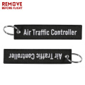 Remove Before Flight Key Chain Jewelry Embroidery Air Traffic Controller Key Ring Chain for Fashion Keychains for Aviation Lover