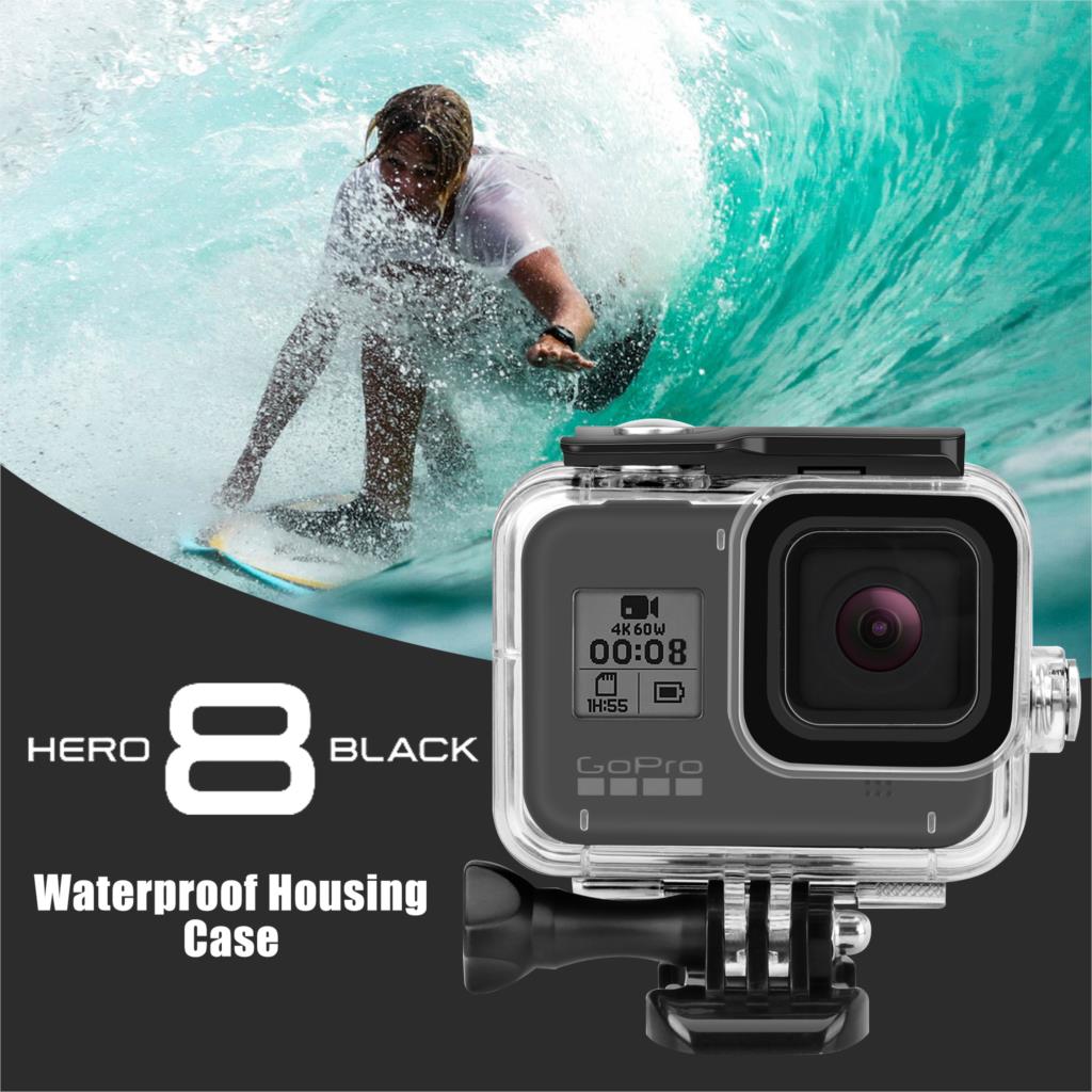 Vamson for GoPro Hero 8 Black Mount Monopod Accessories Kit Waterproof Housing case for Go pro 8 Sports Camera Accessories VS12