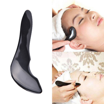 Natural Black Obsidian SPA Massage Scraping For Face Neck Guasha Scraper Massager Scrape Therapy Acupoint Acupressure