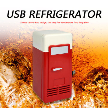 Portable 5V USB Refrigerator Mini Fridge Car Beverage Cooling Fridge Auto Cooler Box for Beverage Drink