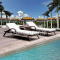 1PC Outdoor Rattan Recliner Beach Chair Outdoor Patio Hotel Swimming Pool Open-air Recliner Sofa Bed Leisure Beach Chair