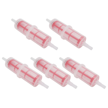 5pcs Diesel Fuel Filter Fit for HGV Forklift 8mm / 0.3in or 10mm / 0.4in Hose Fuel Filter Car Accessory