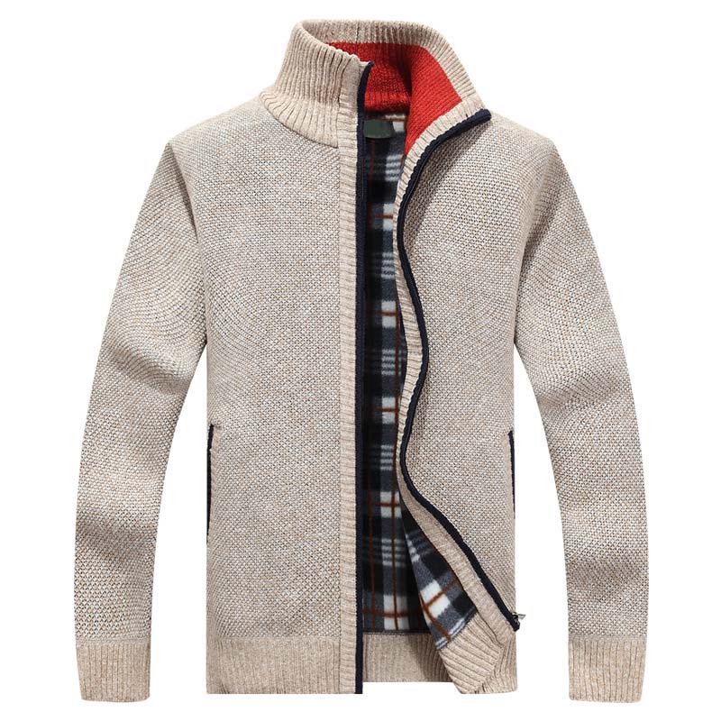 2020 New Men's Sweaters Autumn Winter Warm Cashmere Wool Zipper Cardigan Sweaters Man Casual Knitwear Sweatercoat male clothe