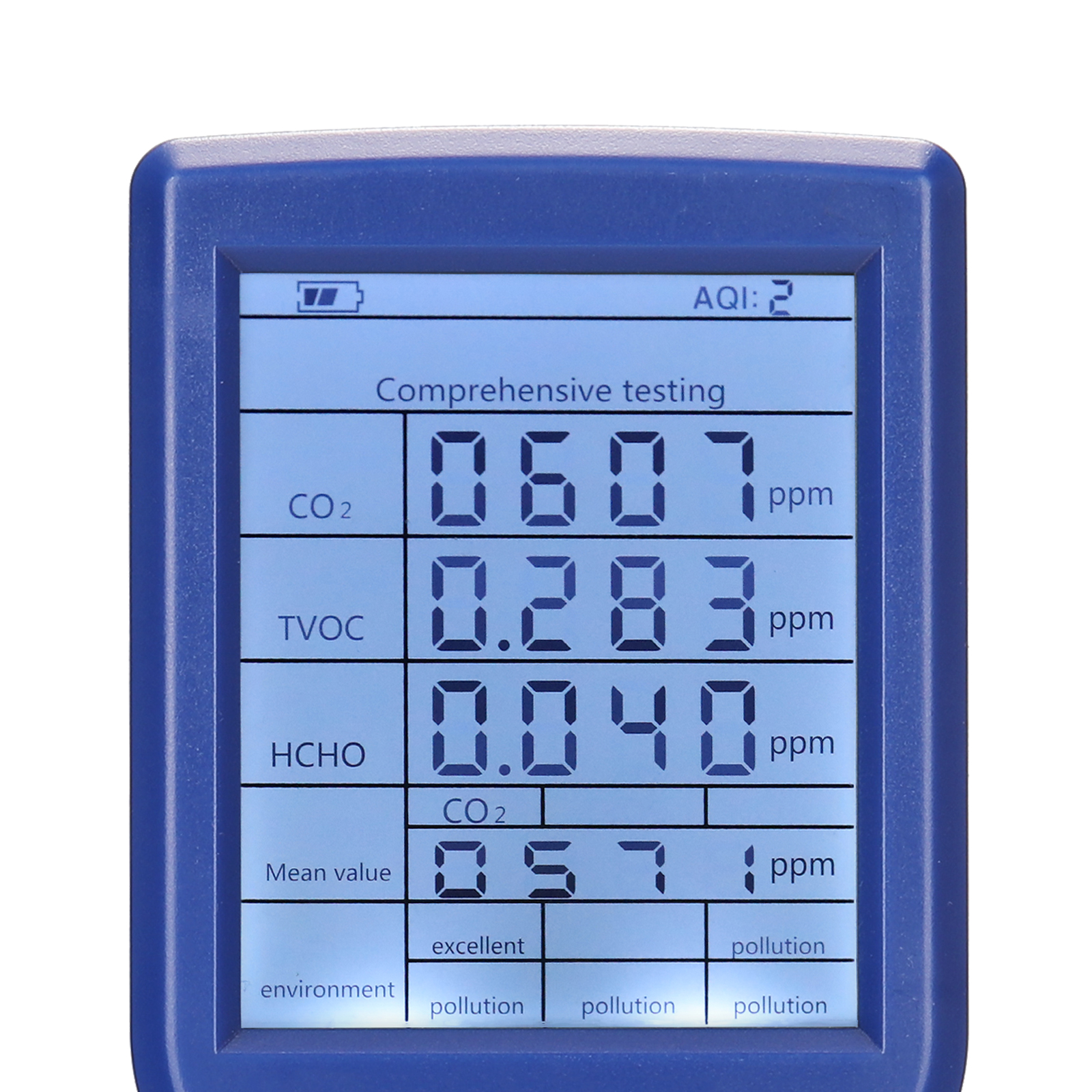 Digital CO2 Sensor PPM Meters Mini Carbon Dioxide Detector Gas Analyzer Air Quality Monitor Gas Detector TVOC HCHO PM2.5 Meter