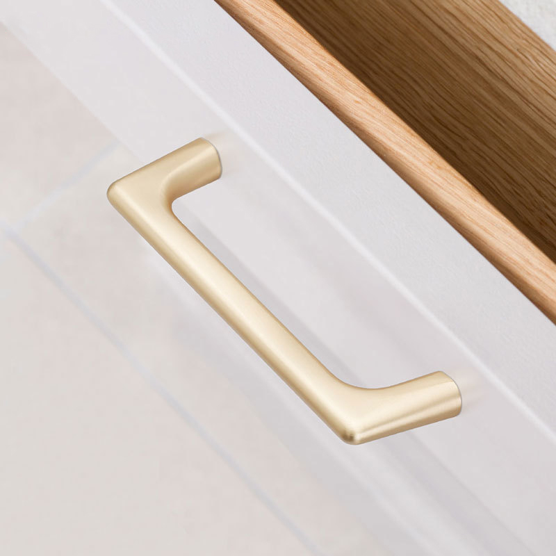 Zinc Alloy Gold Furniture Handle Solid Cabinet Pulls Drawer Knobs Kitchen Door Cupboard Handle Pulls Modern Furniture Hardware