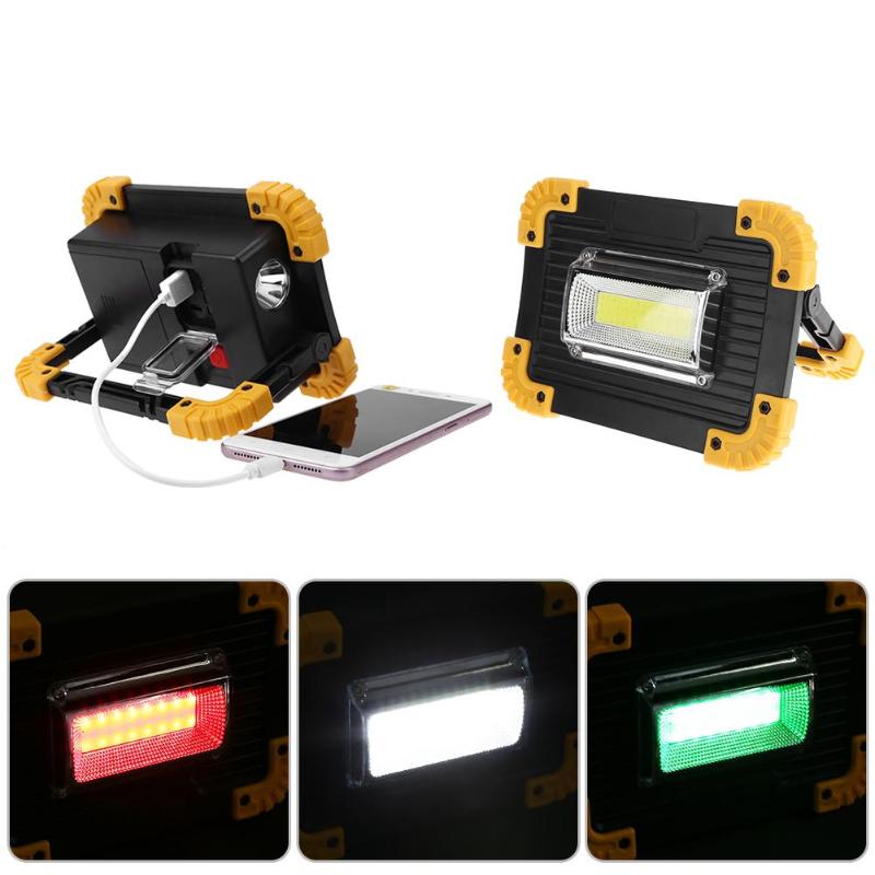 20W 400LM Portable LED Spotlight Floodlight Outdoor Camping Lawn Work Lamp Waterproof Maintenance LED Work Light Searchlight