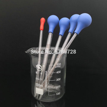 10pcs 1ml 2ml 3ml 5ml 10ml Glass dropper with scale,Chemical laboratory glass pipette with rubber suction ball