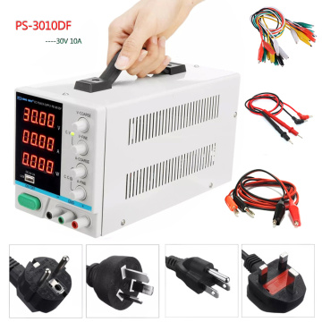 New LW PS-3010DF laboratory DC power supply 30V10A high precision4-digit LED display USB charging repair switching power supply