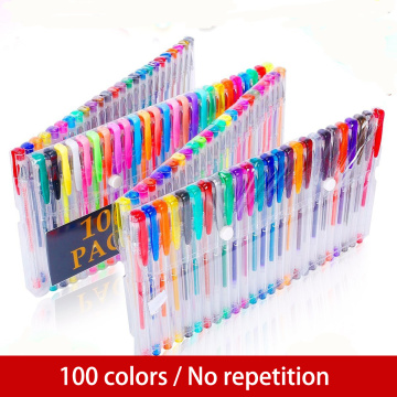 100 Colors Gel Pen Set Sketching Drawing Color Pens For School office Stationery Metallic Pastel Neon Glitter Gel Pens