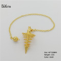 BoYuTe Retail Metal Brass Spiral Cone Concentrated Spirit Pendulum Hypnosis Pendant Divination Jewelry Accessories