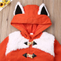 1-6 Years Baby Boys Coats Spring Autumn Toddler Baby Outerwear Foxes Ears Hooded Coats Boys Jacket Orange Warm Kids Jackets Tops