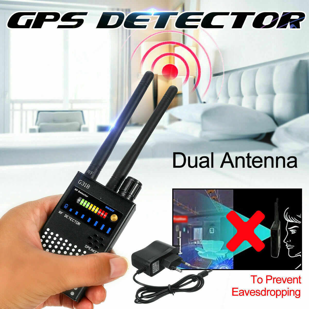 Gps Signal Detector Wave Frequency Scanner Detector Spy Equipment Anti-eavesdropping rf Signal track