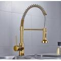 Sprayer Commercial Style Single Handle Pull Out Sprayer Kitchen Taps Gold Stainless Steel Pull Down Kitchen Sink Taps