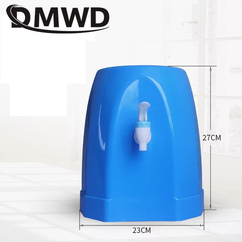 DMWD Mini Water Pump Dispenser Desktop Fountains Gallon Drinking Bottle Switch Base Bucket Holder Manual Press Barrel Tap Faucet
