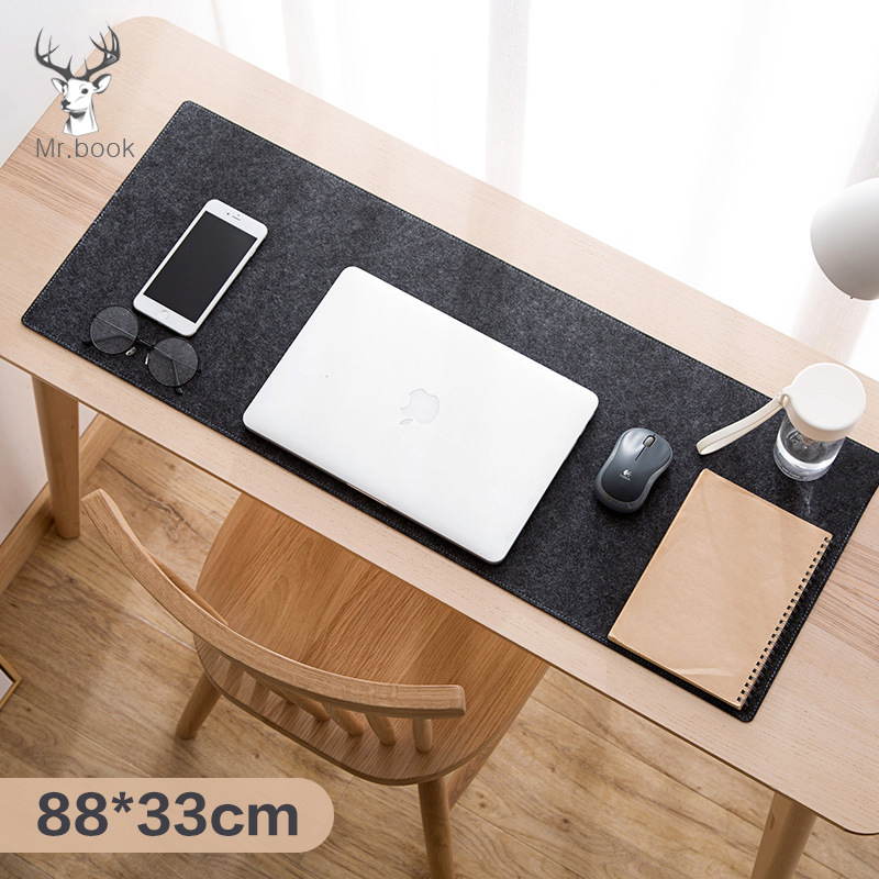 88*330cm Office Computer Desk Mat Table Keyboard Mouse Pad Wool Felt Laptop Cushion Desk Non-slip Mat Gamer Mousepad Mat