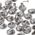 100pcs Badge Hat Pin Backs Metal Tacks Butterfly Clutch Back Pins Lapel Scatter Pin Fasteners Silver