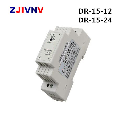 DR-15-12 /24V CE RoHS Certificated 15W Din Rail Switching Power Supply For Industry dr-15w 12v