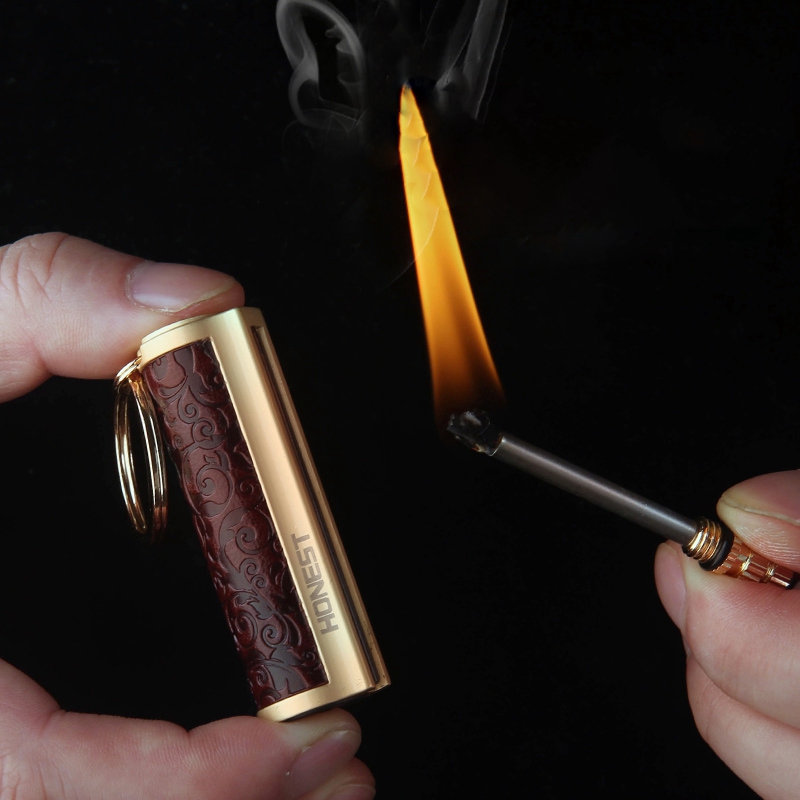 Flint Metal Permanent Match Petroleum Lighter Unusual Lighters Cigarette Lighter Survival Gadgets For Men Smoking Accessories
