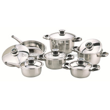 12PCS Stainless Steel Wide Edge Cookware Set