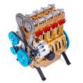 All-Metal Car Mini Assemble Inline Four-Cylinder Car Engine Model Toys Model Kits Puzzle Toys For Adult Splicing Hobby Building
