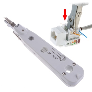 Ethernet Network Patch Panel Faceplate Punch Down Tool RJ11 RJ45 Cat5 with Sensor