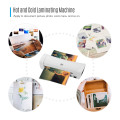 A4 Laminator Machine Hot and Two Rollers Size Cold Laminating Machine for Document Photo Picture Credit Card Home School Office