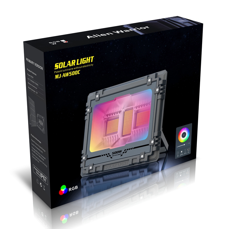 Solar Flood Light Retail Box