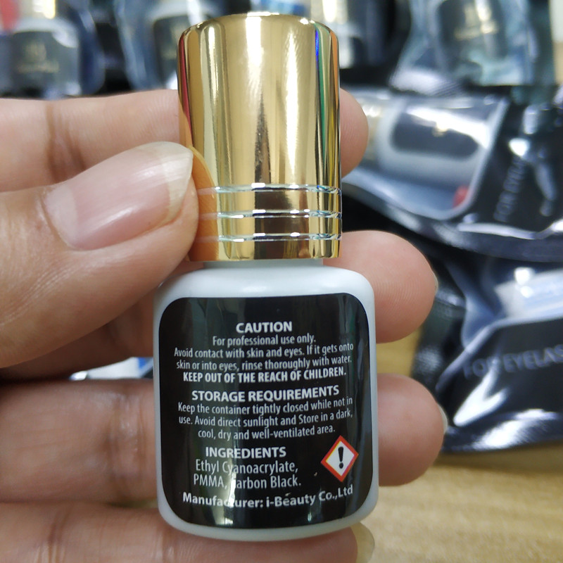 IB Super Plus Glue For Eyelash Extensions Original Korea Ibeauty 5ml Black Glue Gold Cap eyelash lash glue False lash glue tools