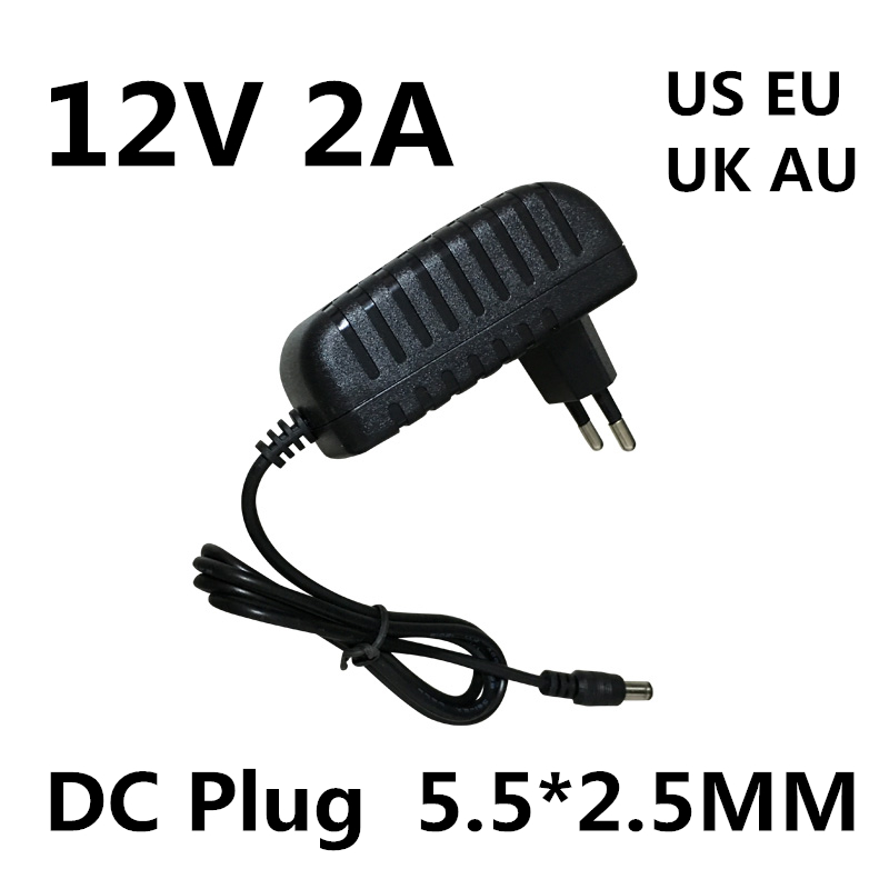 1PCS AC 100-240V DC 12V 2A 2000ma switching power supply 12V2A power adapter 12 V Volt for CCTV IP camera LED strip light DVR