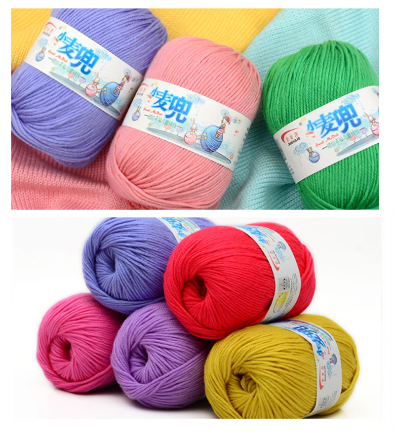 Colorful Bamboo Milk Fiber Thread Skein Anti Static Hand Knitting Crochet Yarn Slim Dyed Wool Cotton For Women Sweater Scarf