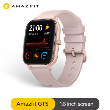 Global Version Amazfit GTS Smart Watch 5ATM Waterproof Smartwatch Long Battery GPS Music Control Leather Silicon Strap