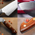 8 Inch Utility Chef Knife Forged Damascus Steel Cleaver Kitchen Knives Cooking Slicing Cutting Meat Chef Knife With Gift Box