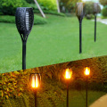 LED Flame Solar Light Waterproof Garden Guide Decoration Landscape Lawn Lamp Path Lighting Torch Outdoor Spotlight Flickering