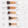 10 Pcs/Set Marbling Makeup Brush Sets Eye Shadow Brush Foundation Brush Contouring Brush Blush Blending Make Up Brush Tool Kits