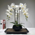 Large Artificial orchid flower arrangement PU real touch hand feeling floor Table Decoration home high quality bouquet no vase