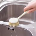 Wash Pot Brush Wooden Long Handle Cleaning Brush Pan Pot Bowl Tableware Brush Dish Washing Brush Home Kitchen Cleaning Tool 1PC