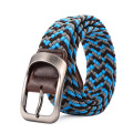 ZLD Men and Women Elastic Fabric Woven Casual Belt Pin Buckle Expandable Braided Stretch Wild canvas Simple and Stylish belt