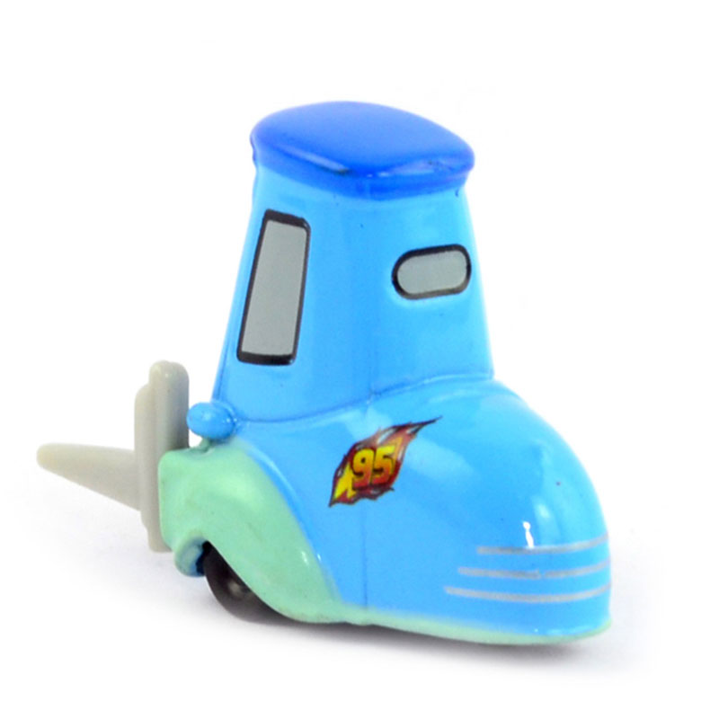 Disney Pixar Cars 2 3 Forklift Mini Blue Guido Lightning McQueen Metal Model Toy Vehicles 1:55 Gifts For Kids