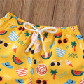 1-4Years Toddler Kids Baby Girl Boy Polyester Printed Short Pants Beach Shorts Bottoms Panties 0-4Years
