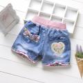 2020 New fashion kid girl jeans short pants cartoon girls shorts summer kids children denim jeans shorts trousers 3-13Y