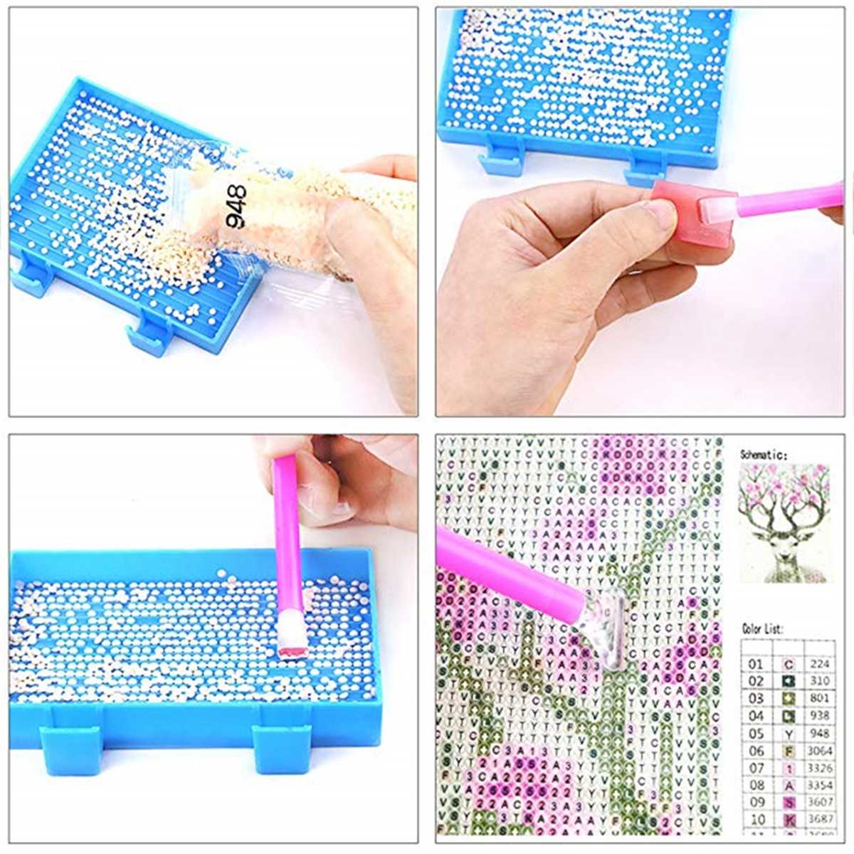 111PCS DIY Diamond Painting Accessories 5D Diamond Painting Cross Stitch Embroidery Pen Tools Set Glue Pen Kit Tweezers Nail