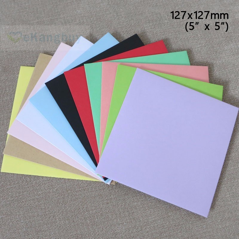 50pcs 127x127mm(5" x 5") Color Paper Envelope CD Storage Sleeve