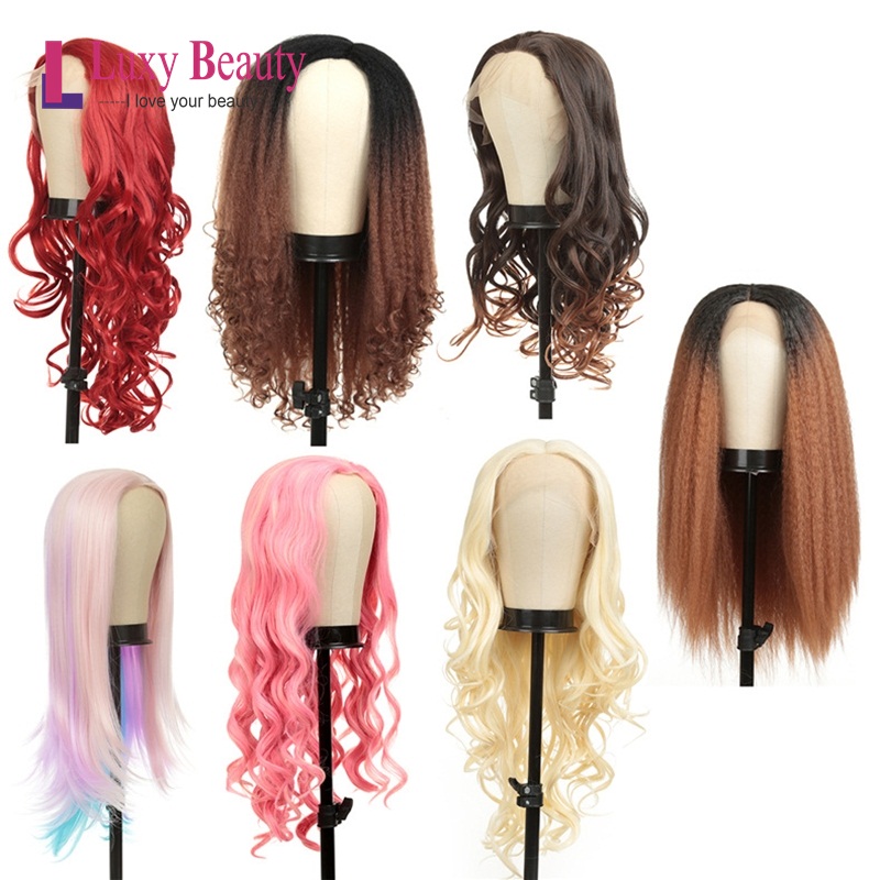 Professional Wig Training Head 22 inches Mannequin Head Canvas Wrap Stand Wig Making Training Dummy Head Display Wig Holder