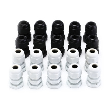 10pcs/lot IP68 M16 X 1.5 Black / White Cable CE Waterproof Nylon Plastic Cable Gland Connector